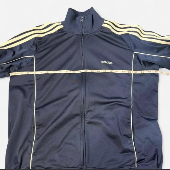 Vintage Y2K Adidas Navy Blue Track Jacket - Picture 5 of 7